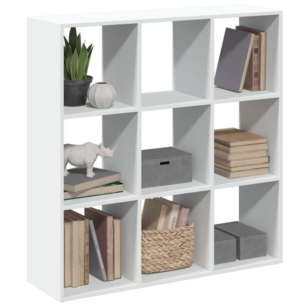 Romdeler bokhylle hvit 102x29x103,5 cm konstruert tre
