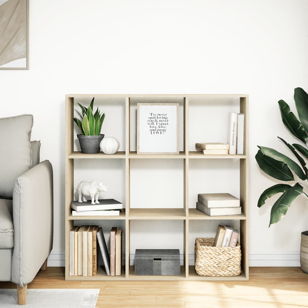 Romdeler bokhylle sonoma eik 102x29x103,5 cm konstruert tre