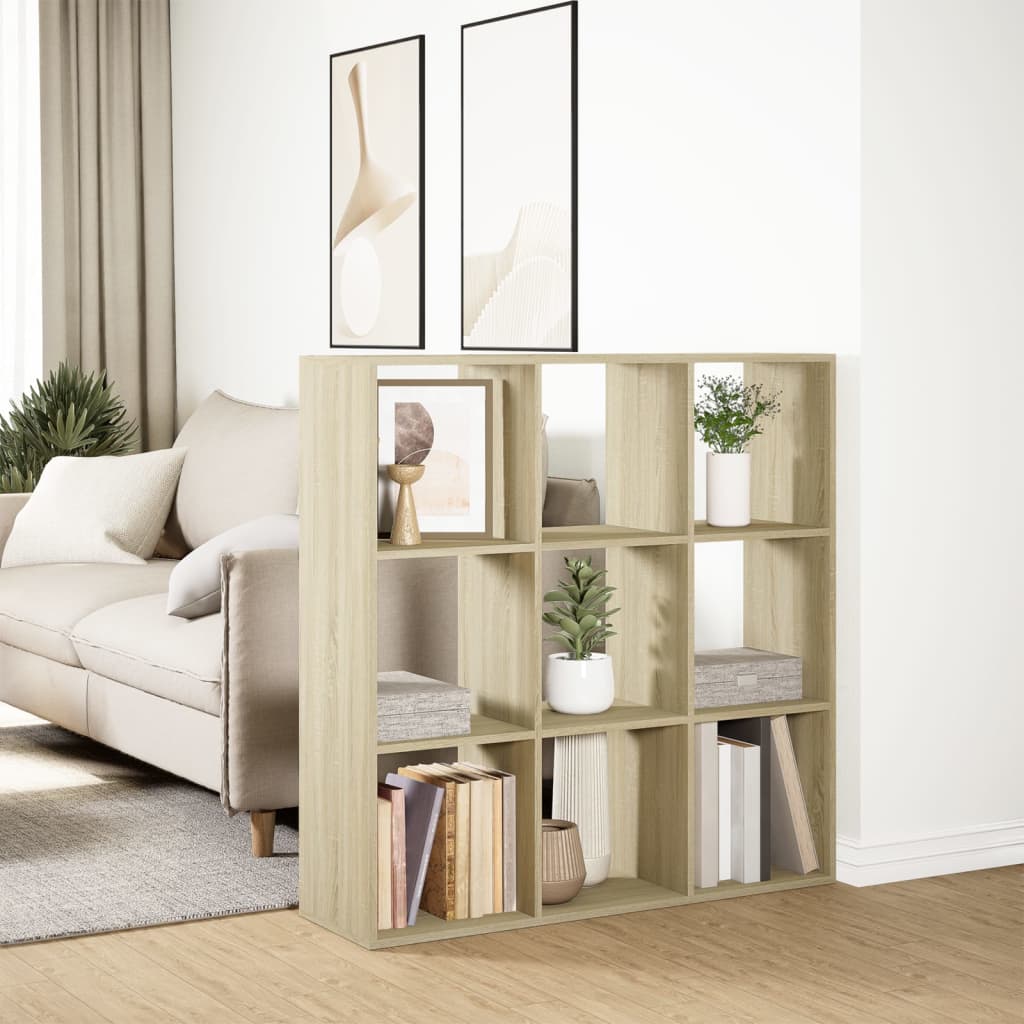 Romdeler bokhylle sonoma eik 102x29x103,5 cm konstruert tre