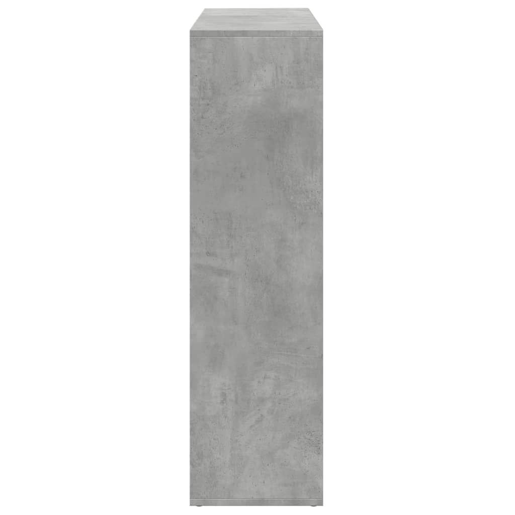 Romdeler bokhylle betonggrå 102x29x103,5 cm konstruert tre