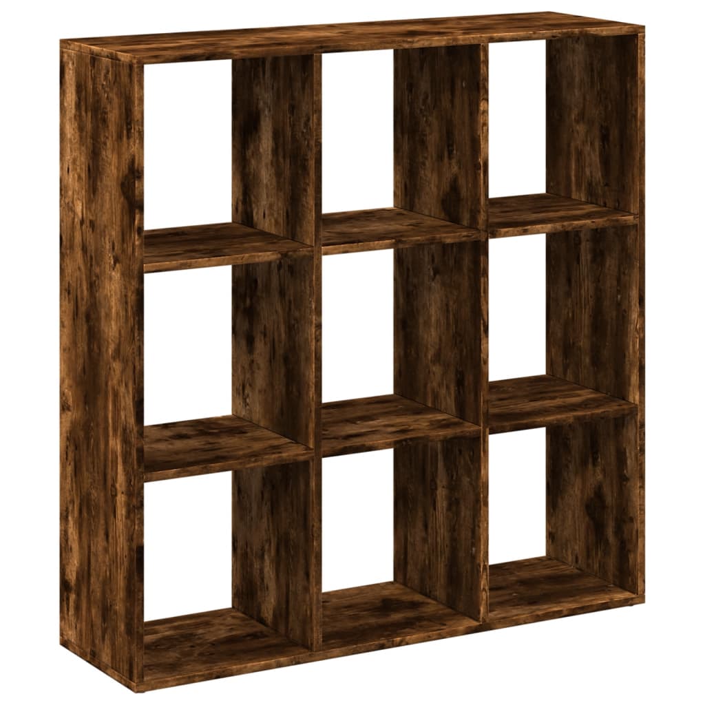 Romdeler bokhylle røkt eik 102x29x103,5 cm konstruert tre