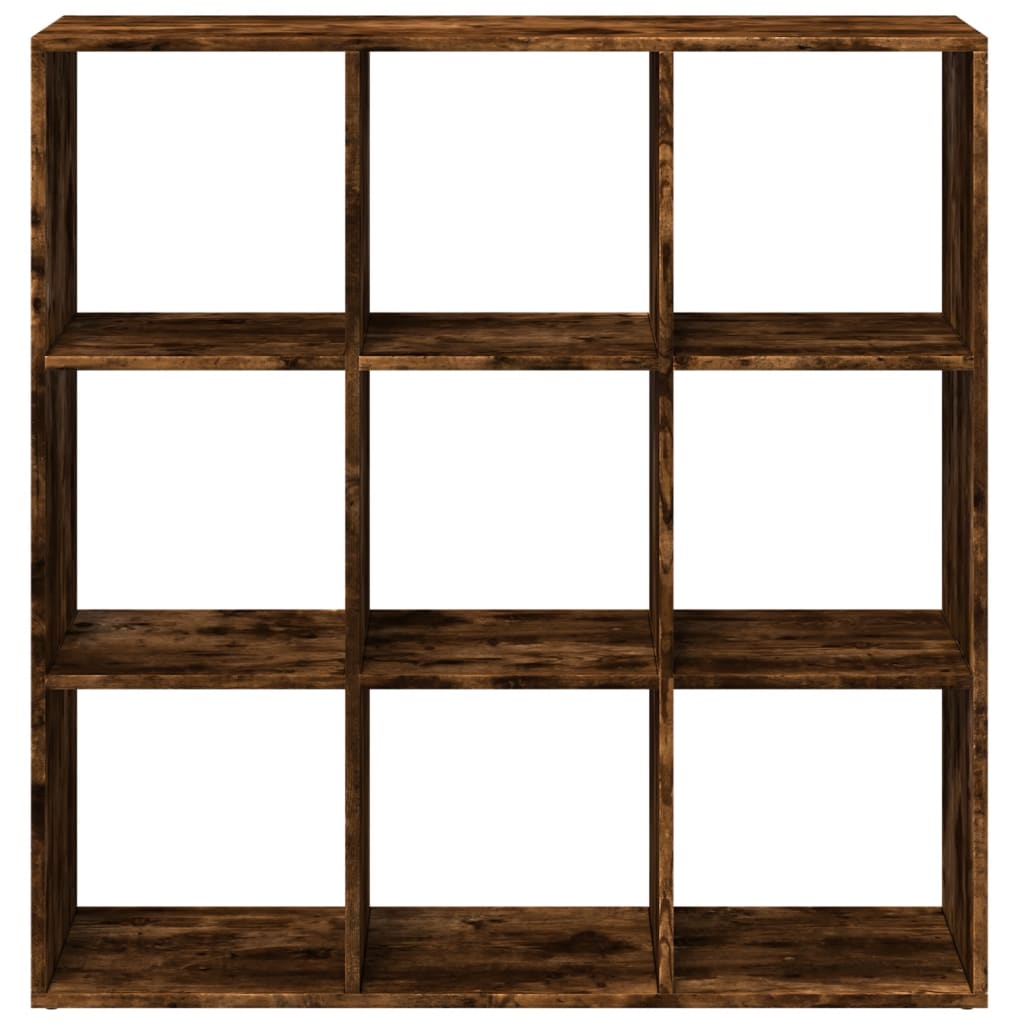 Romdeler bokhylle røkt eik 102x29x103,5 cm konstruert tre