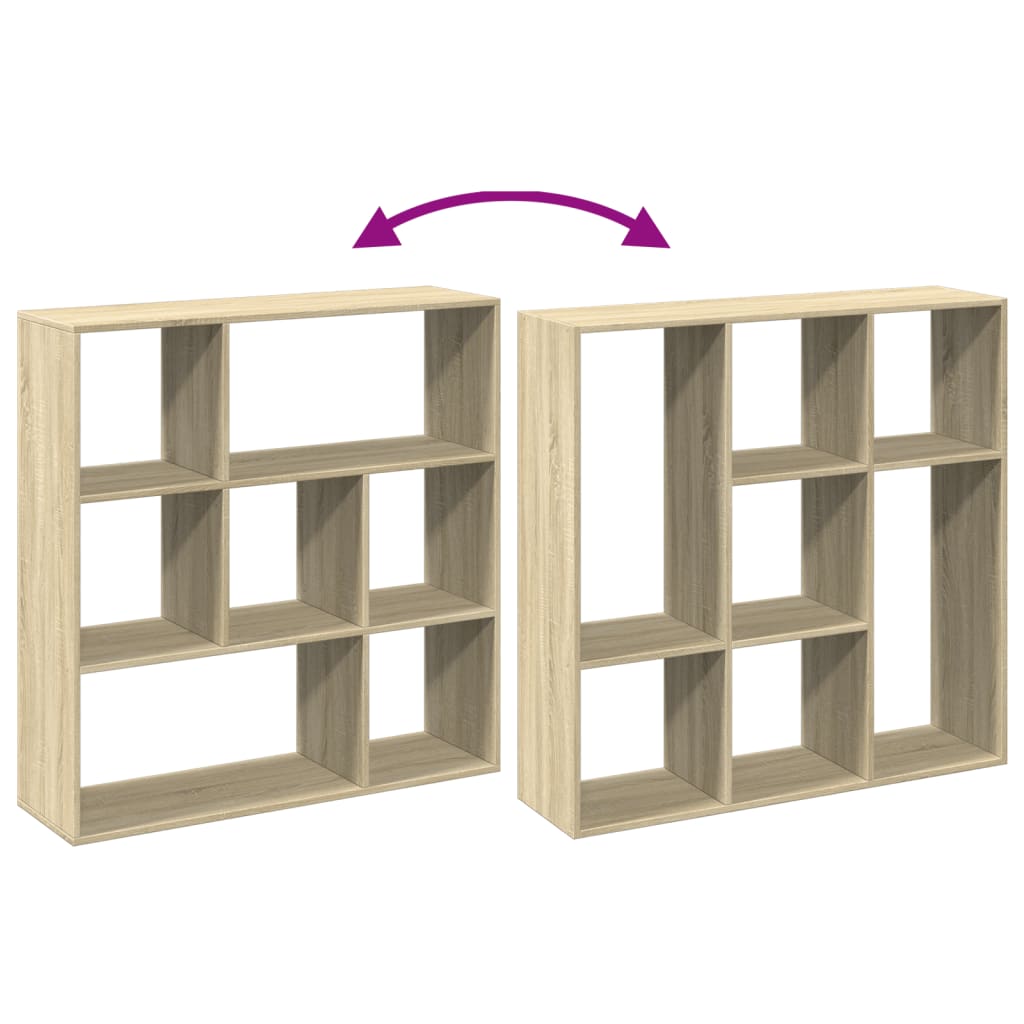 Romdeler bokhylle sonoma eik 102x29x103,5 cm konstruert tre