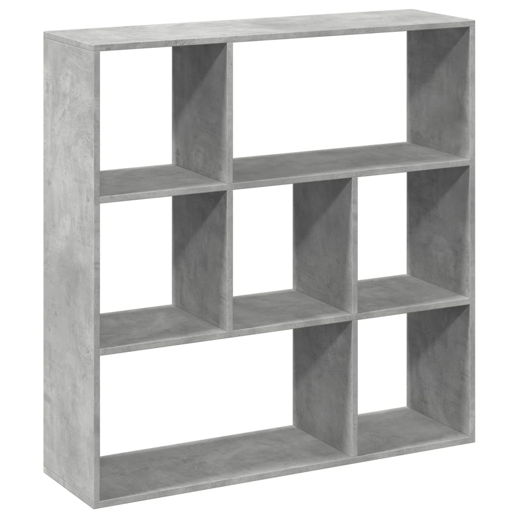 Romdeler bokhylle betonggrå 102x29x103,5 cm konstruert tre
