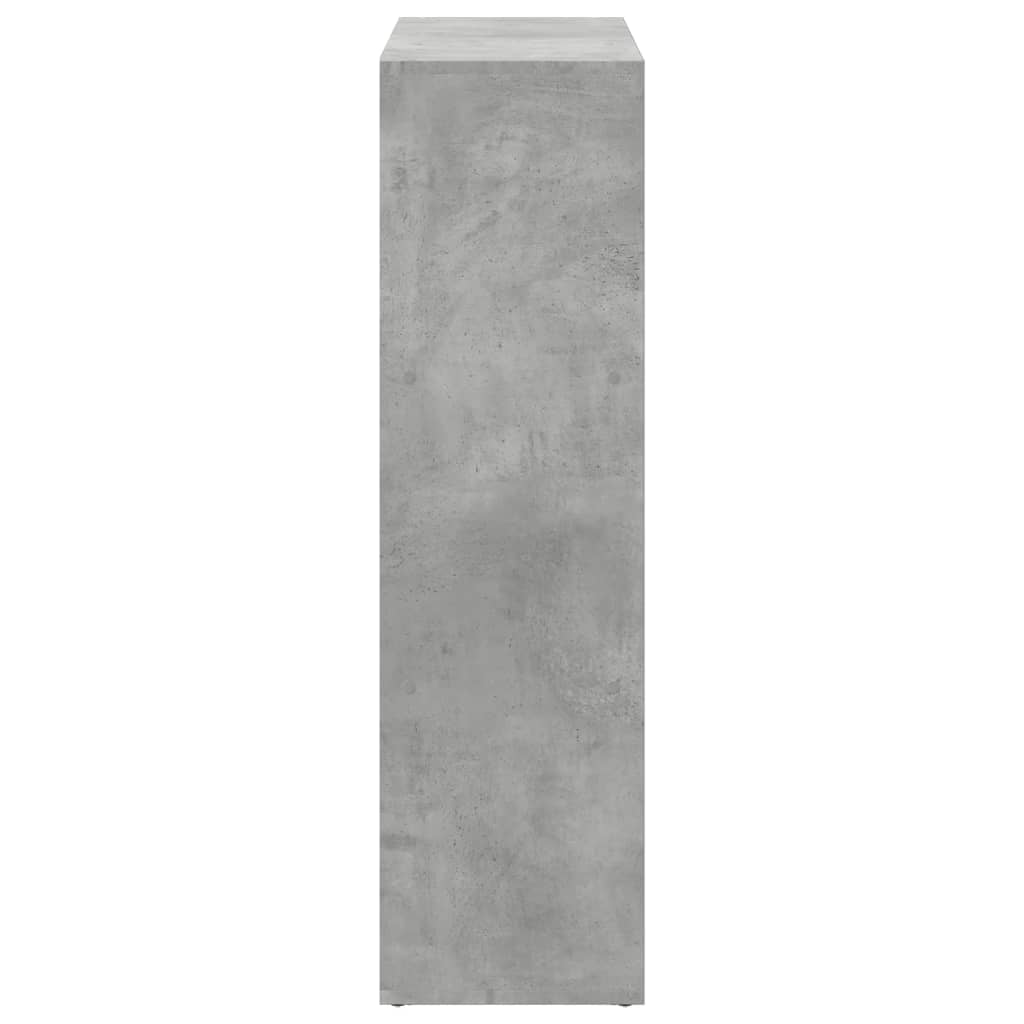 Romdeler bokhylle betonggrå 102x29x103,5 cm konstruert tre