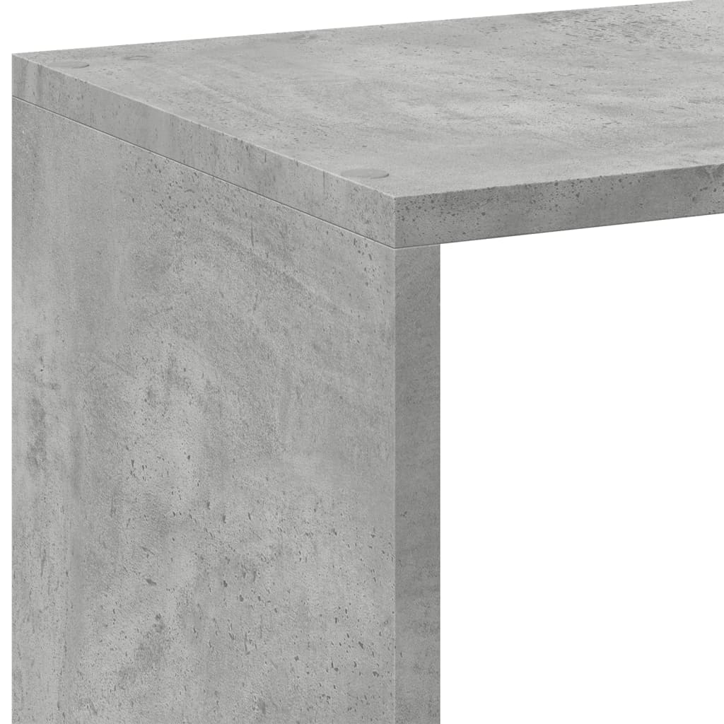 Romdeler bokhylle betonggrå 102x29x103,5 cm konstruert tre