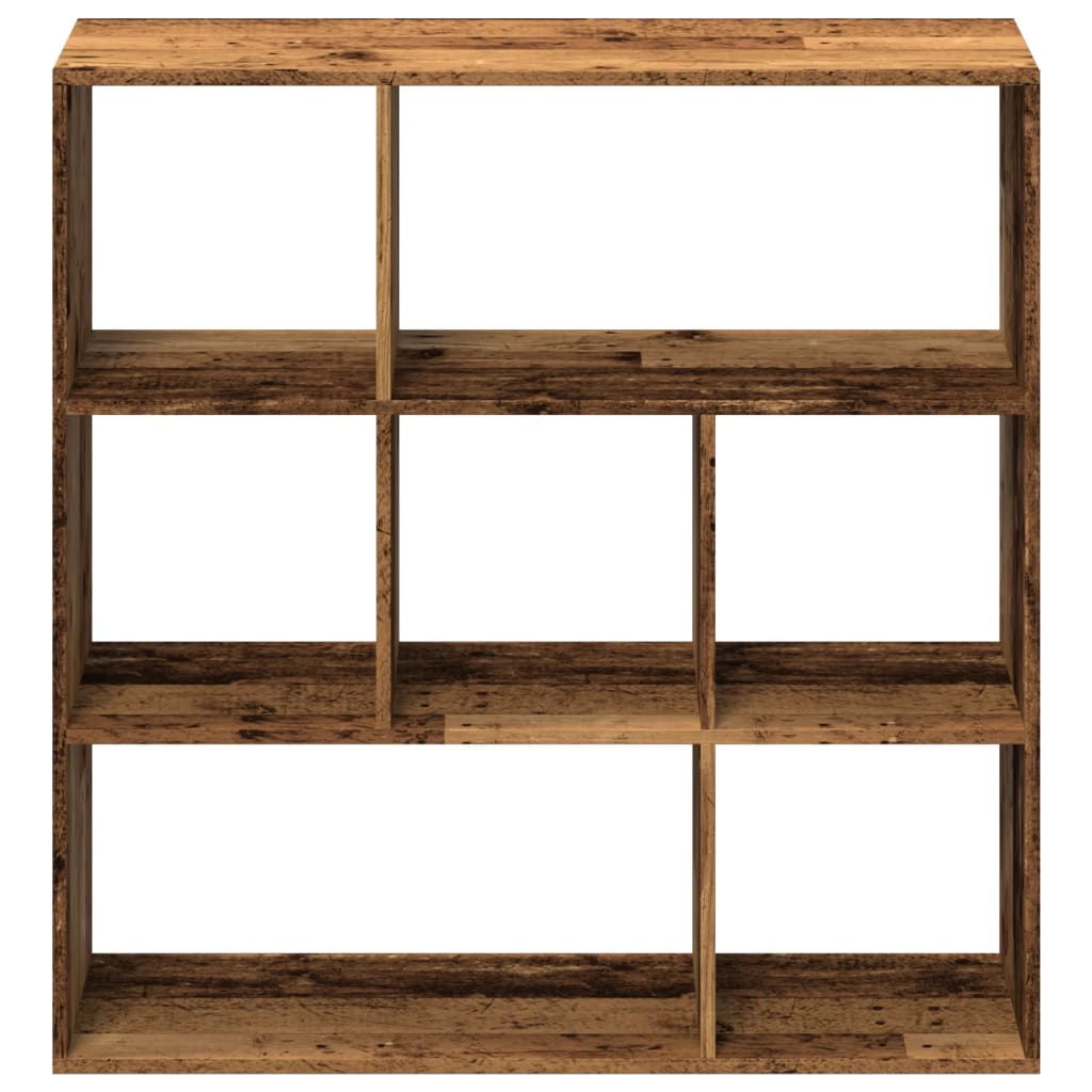 Romdeler bokhylle gammel tre 102x29x103,5 cm konstruert tre