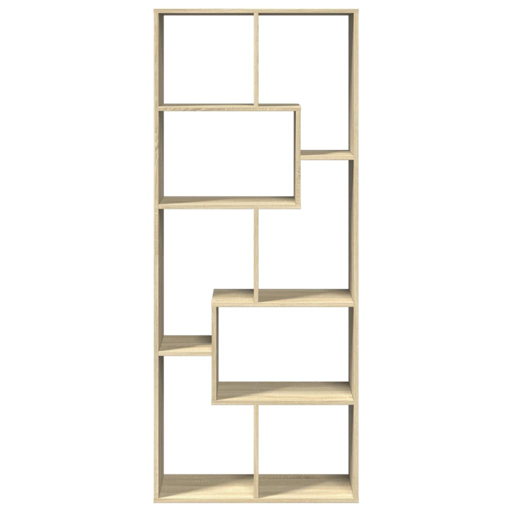 Romdeler bokhylle sonoma eik 67x25x161,5 cm konstruert tre