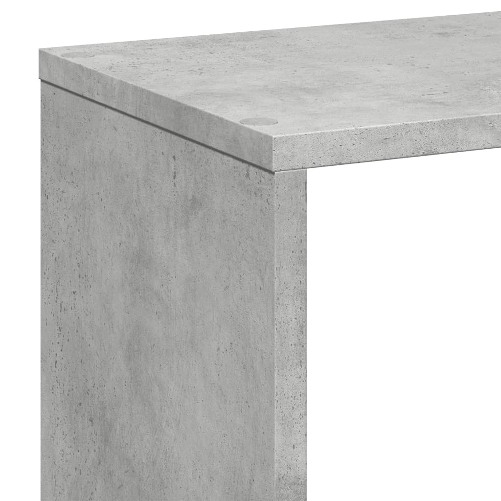 Romdeler bokhylle betonggrå 67x25x161,5 cm konstruert tre