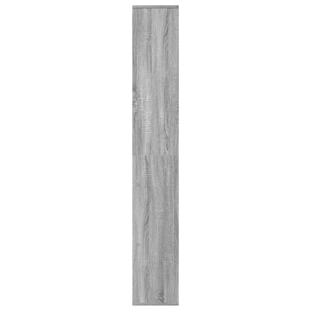 Romdeler bokhylle grå sonoma 67x25x161,5 cm konstruert tre
