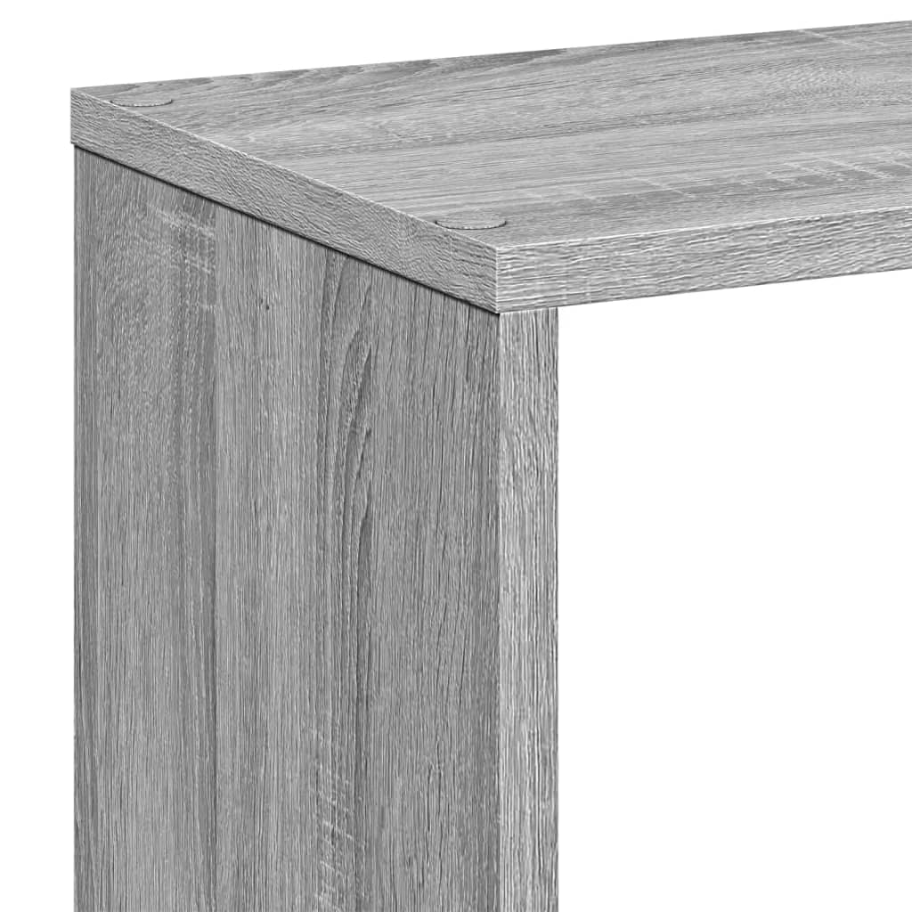 Romdeler bokhylle grå sonoma 67x25x161,5 cm konstruert tre