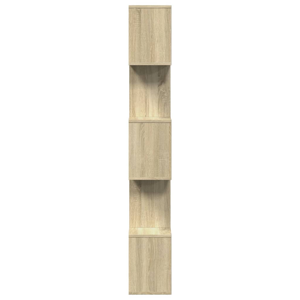 Romdeler bokhylle 5 lag sonoma eik 70x24x161 cm konstruert tre