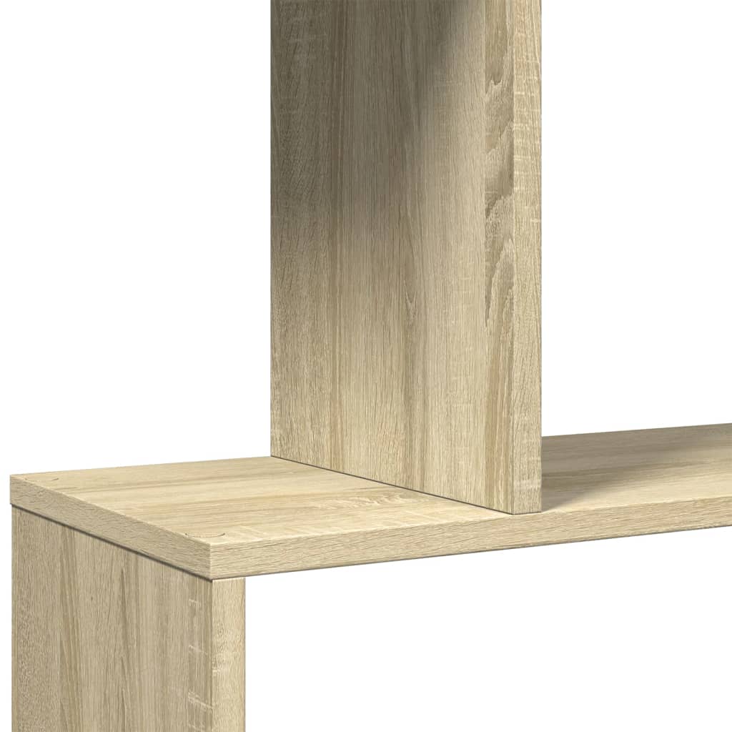 Romdeler bokhylle 5 lag sonoma eik 70x24x161 cm konstruert tre