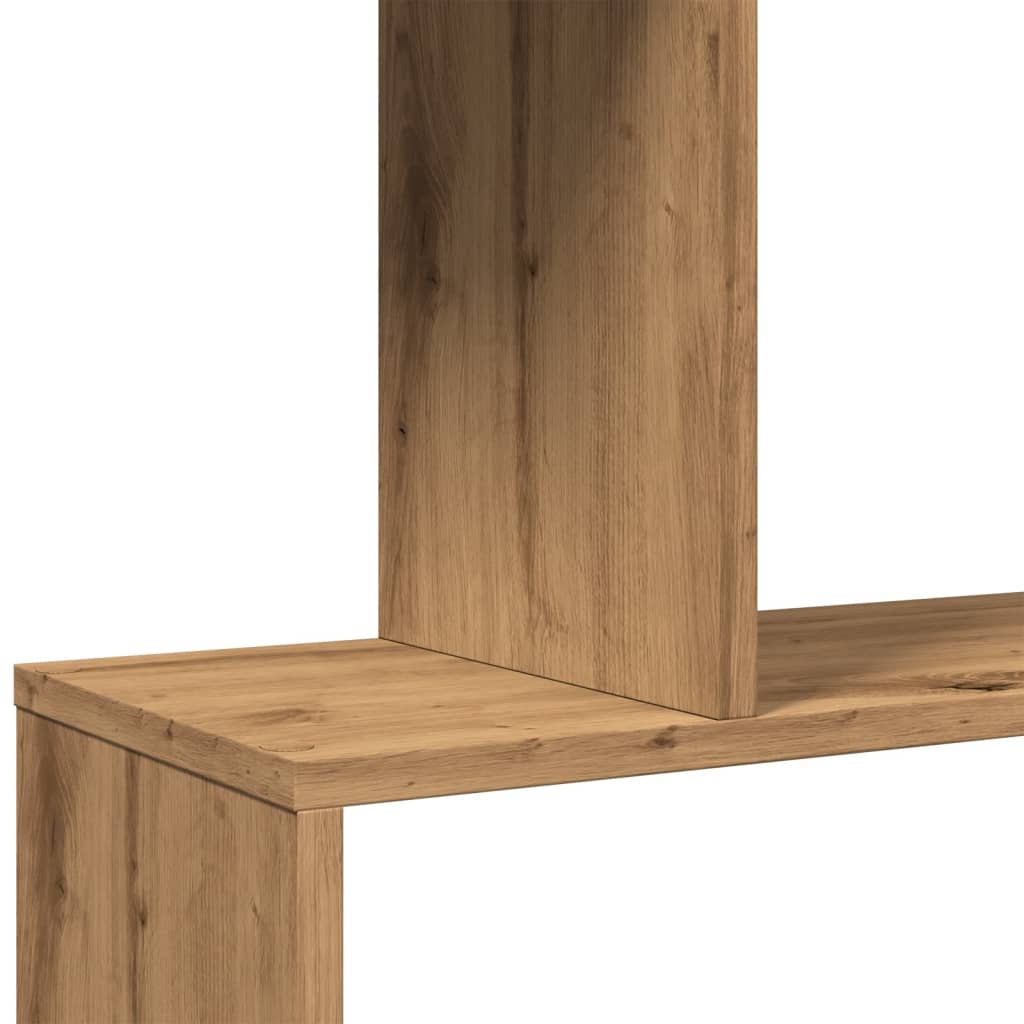 Romdeler bokhylle 5 lag artisan eik 70x24x161 cm konstruert tre