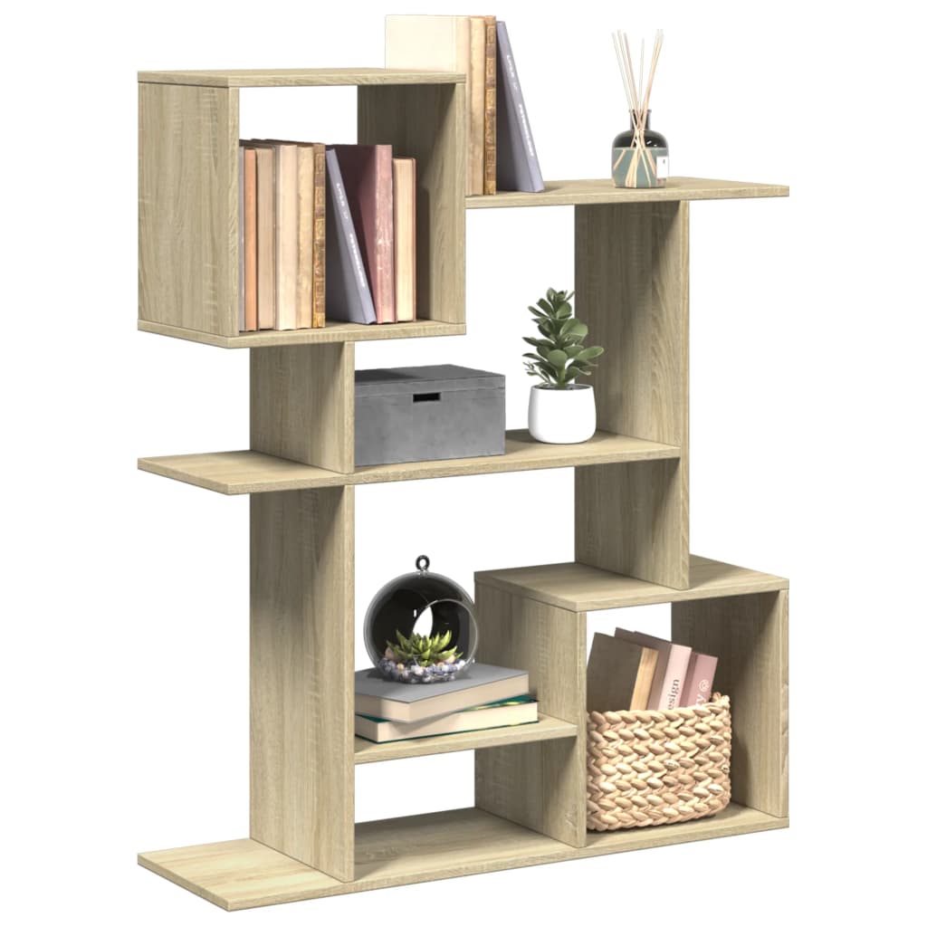 Romdeler bokhylle sonoma eik 92x29x112 cm konstruert tre