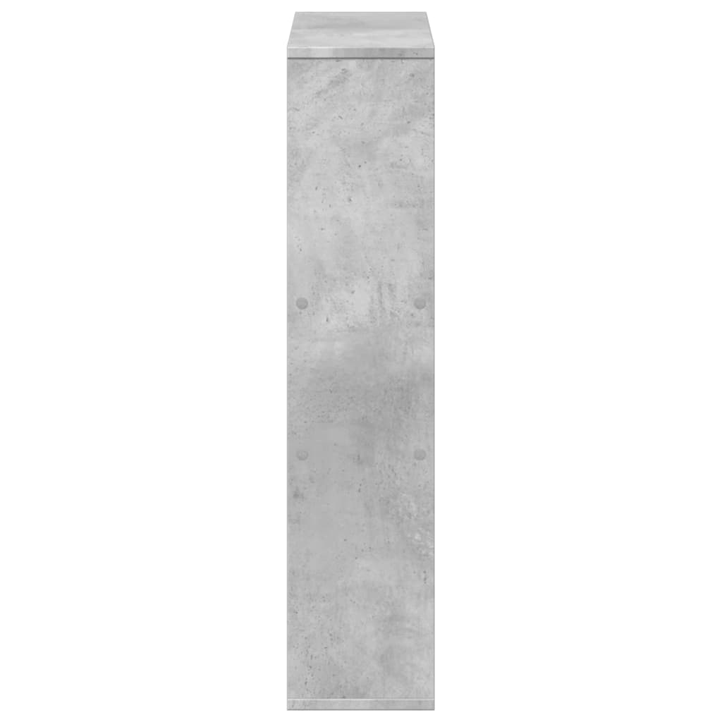 Bokhylle betonggrå 63x20x90 cm konstruert tre