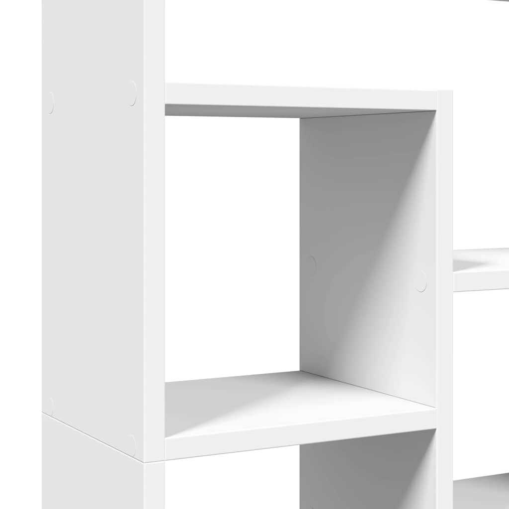 Bokhylle hvit 72x20x120,5 cm konstruert tre