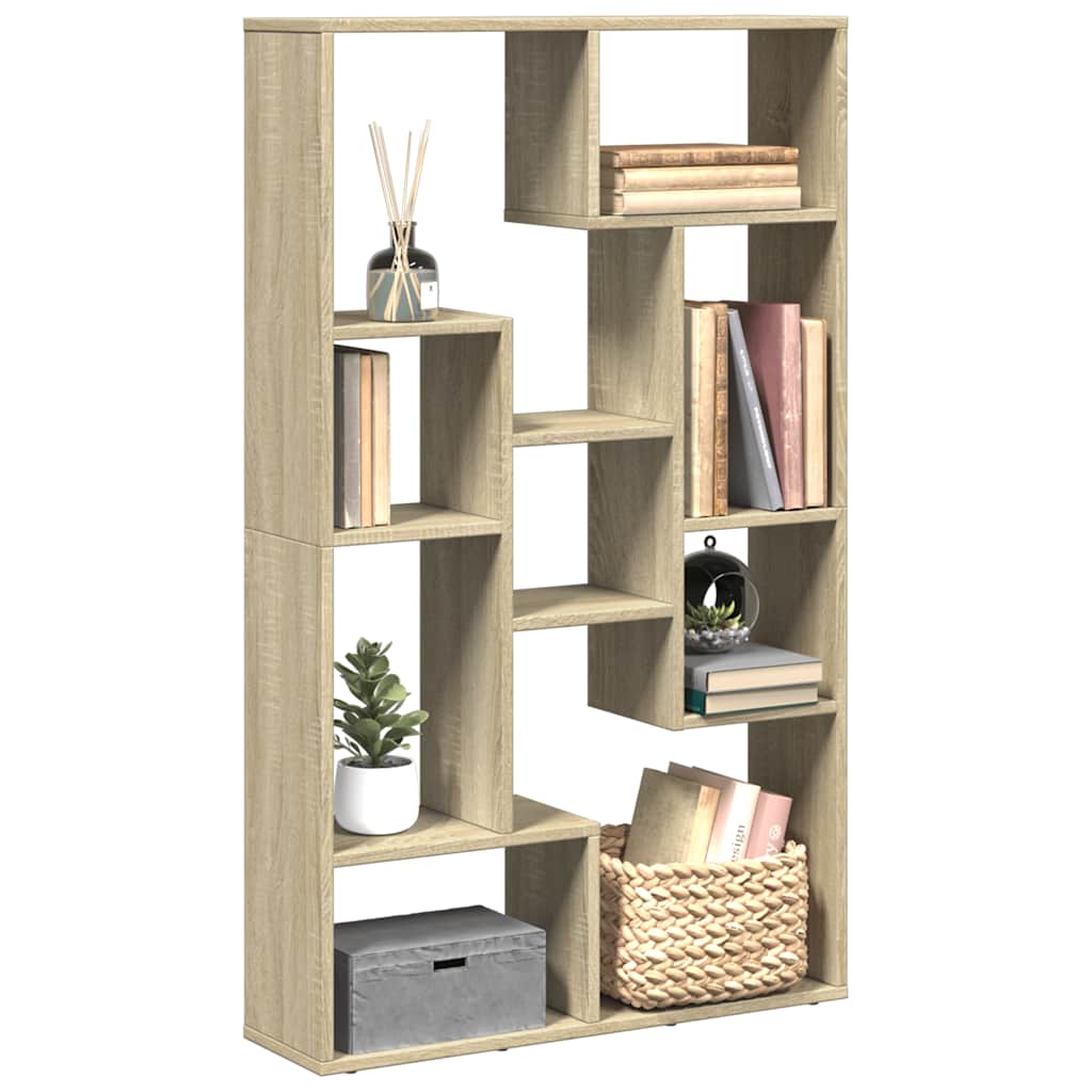 Bokhylle sonoma eik 72x20x120,5 cm konstruert tre