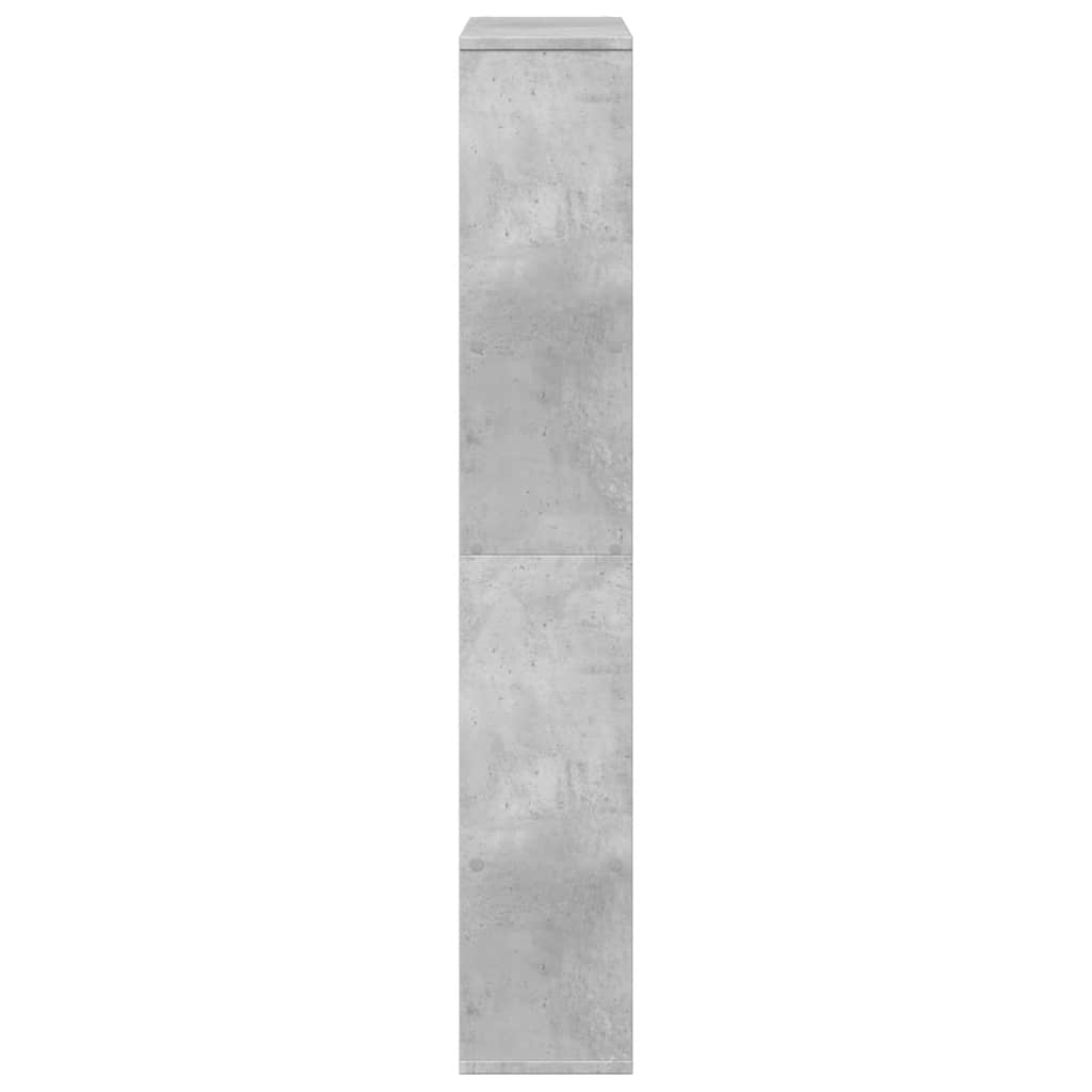 Bokhylle betonggrå 72x20x120,5 cm konstruert tre