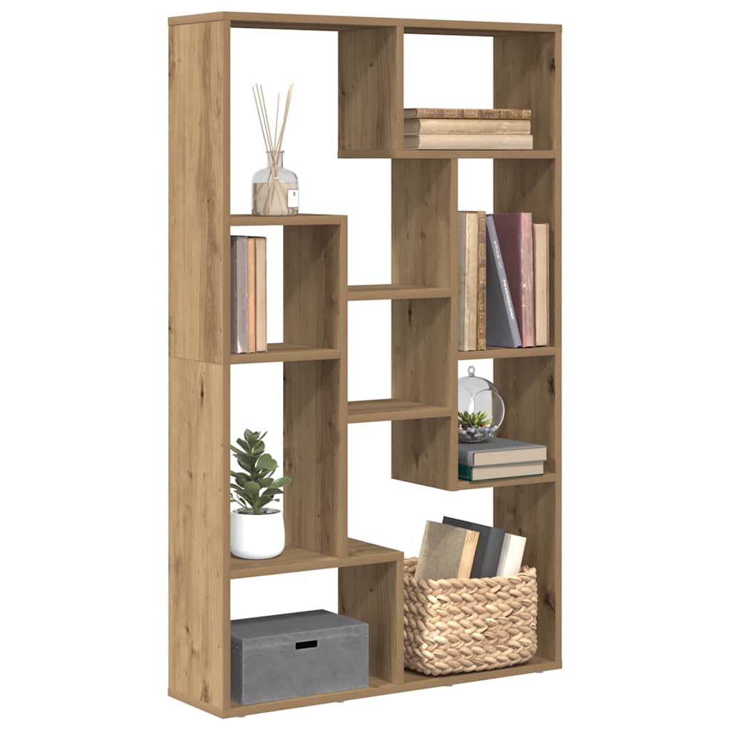 Bokhylle artisan eik 72x20x120,5 cm konstruert tre