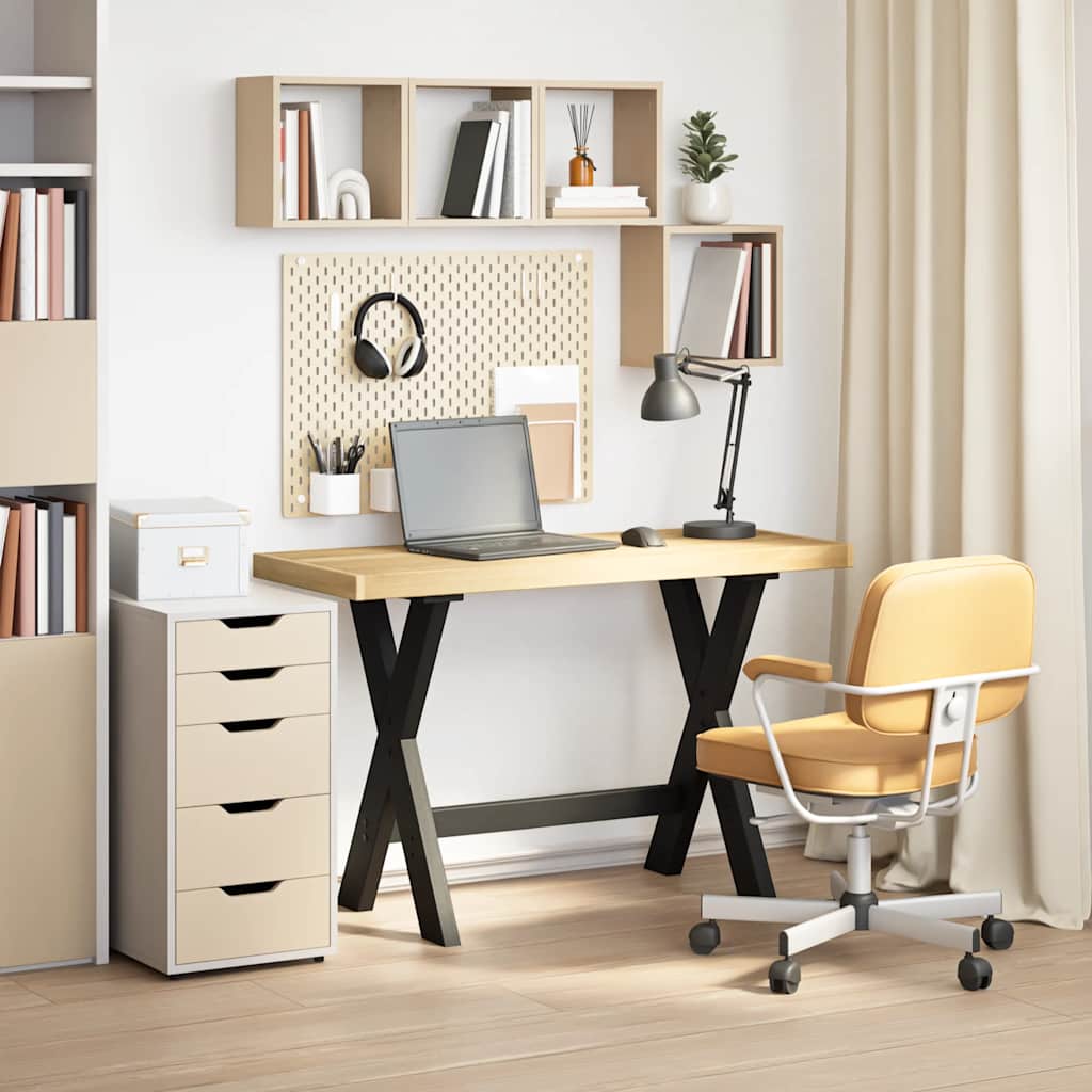 Skrivebord NOAIN X-formede ben 120x50x75 cm heltre furu