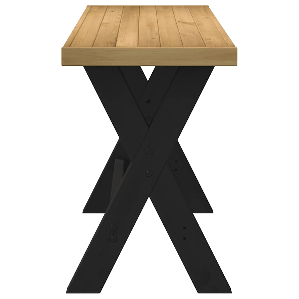 Skrivebord NOAIN X-formede ben 120x50x75 cm heltre furu