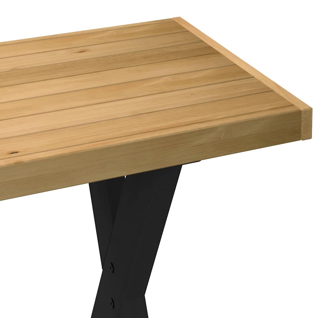 Skrivebord NOAIN X-formede ben 120x50x75 cm heltre furu