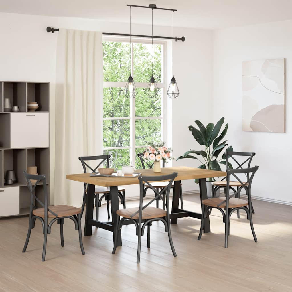 Spisebord NOAIN A-formede ben 180x90x75 cm heltre furu