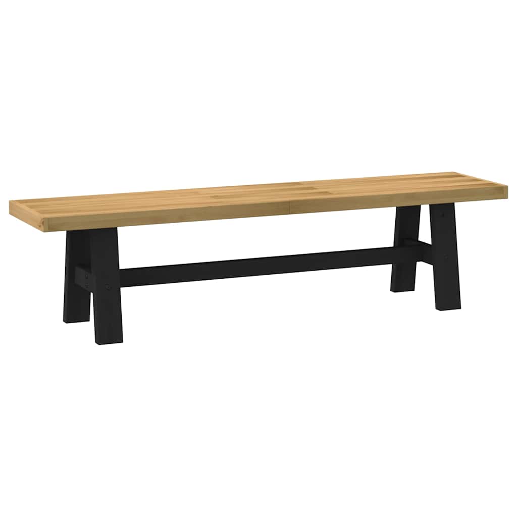Spisebenk NOAIN A-formede ben 180x40x45 cm heltre furu