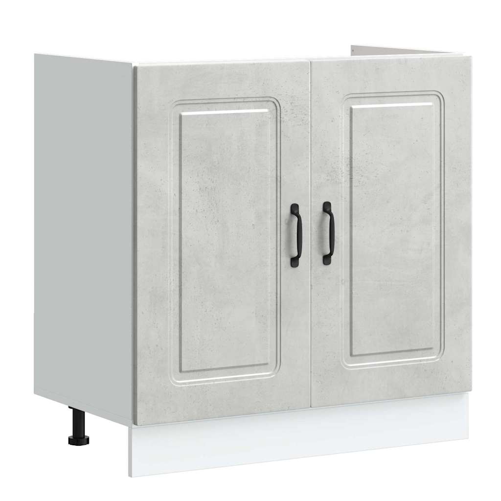 Kjøkkenskap Kalmar Betonggrå 80 x 46 x 81,5 cm Konstruert tre