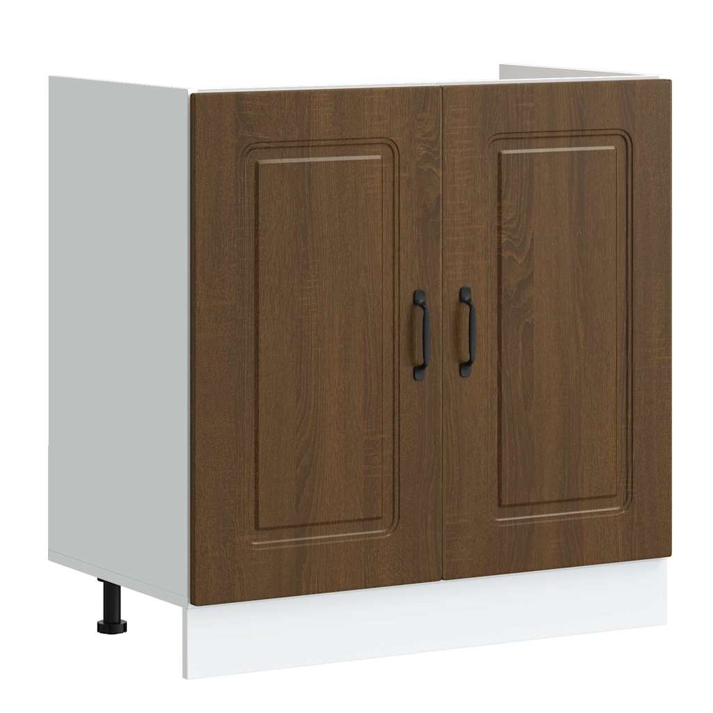 Kjøkkenskap Kalmar Brun Eik 80 x 46 x 81,5 cm Konstruert tre