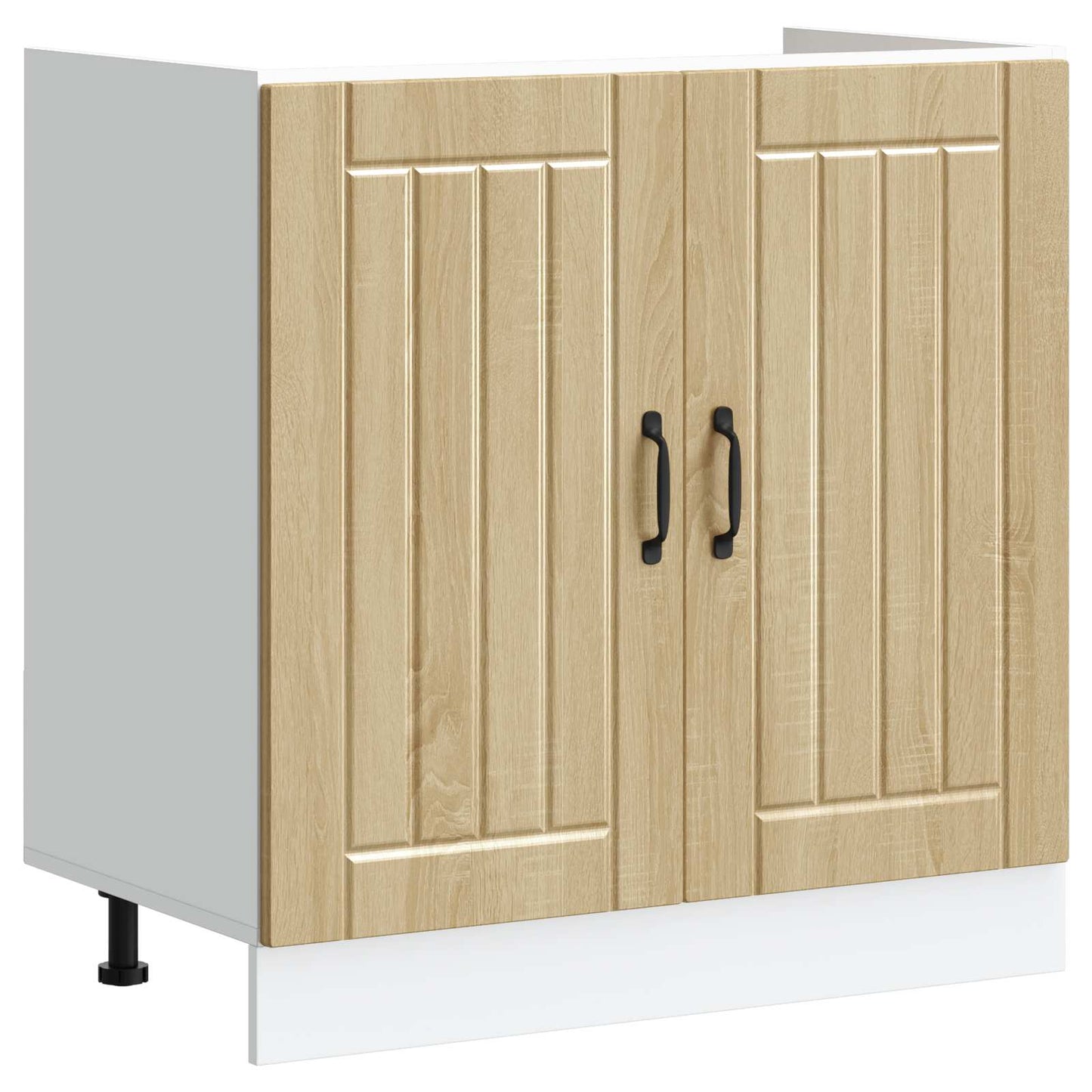 Vaskeskap med lagring Lucca 2 pcs Sonoma eik Konstruert tre
