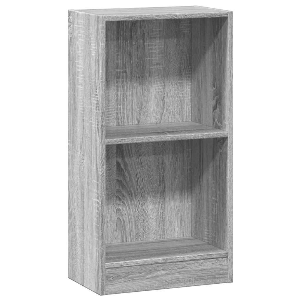 Bokhylle grå sonoma 40x24x76 cm konstruert tre