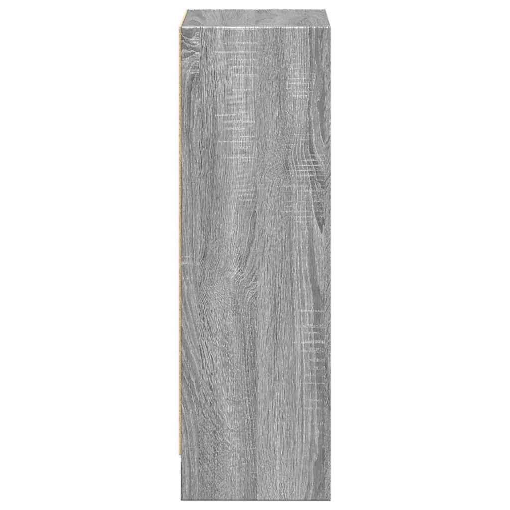 Bokhylle grå sonoma 40x24x76 cm konstruert tre
