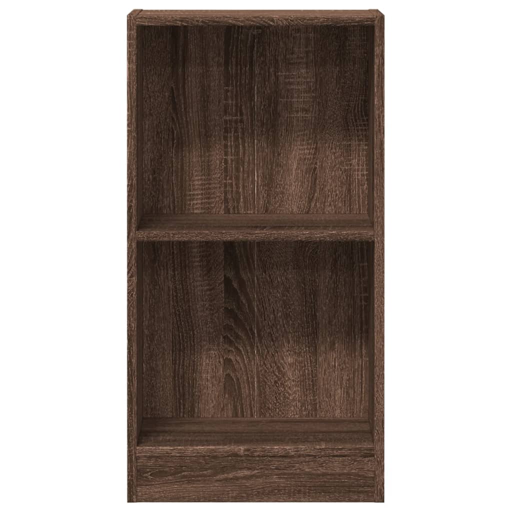 Bokhylle brun eik 40x24x76 cm konstruert tre