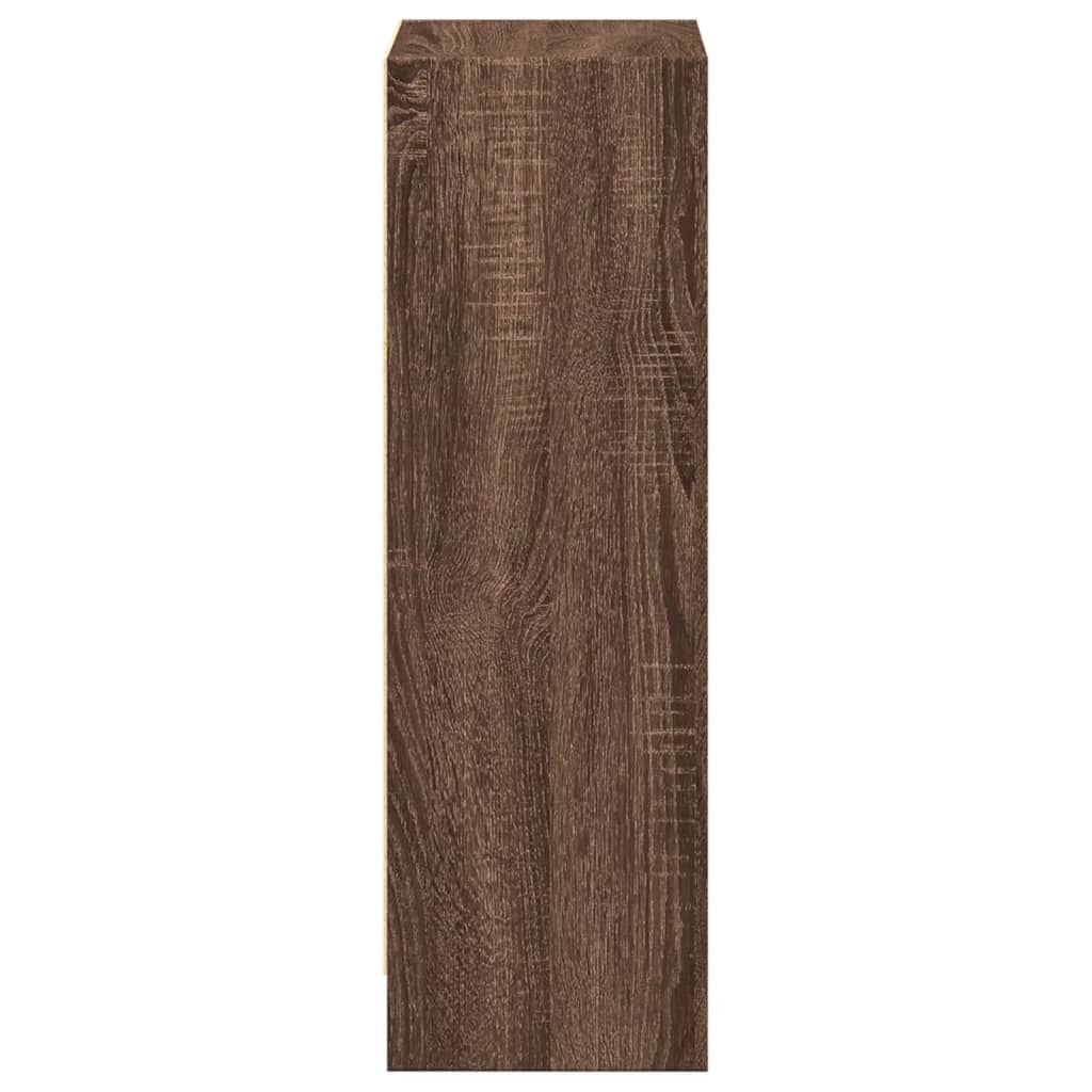 Bokhylle brun eik 40x24x76 cm konstruert tre