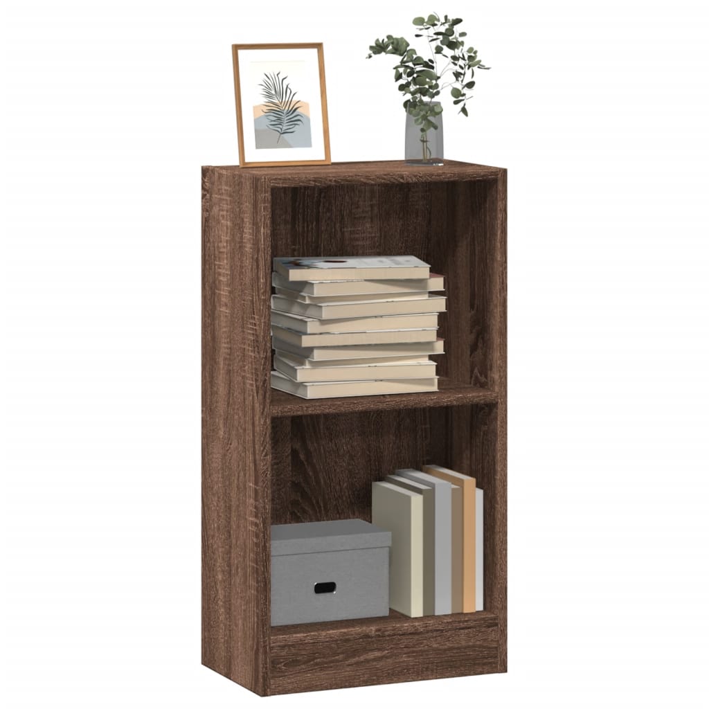 Bokhylle brun eik 40x24x76 cm konstruert tre