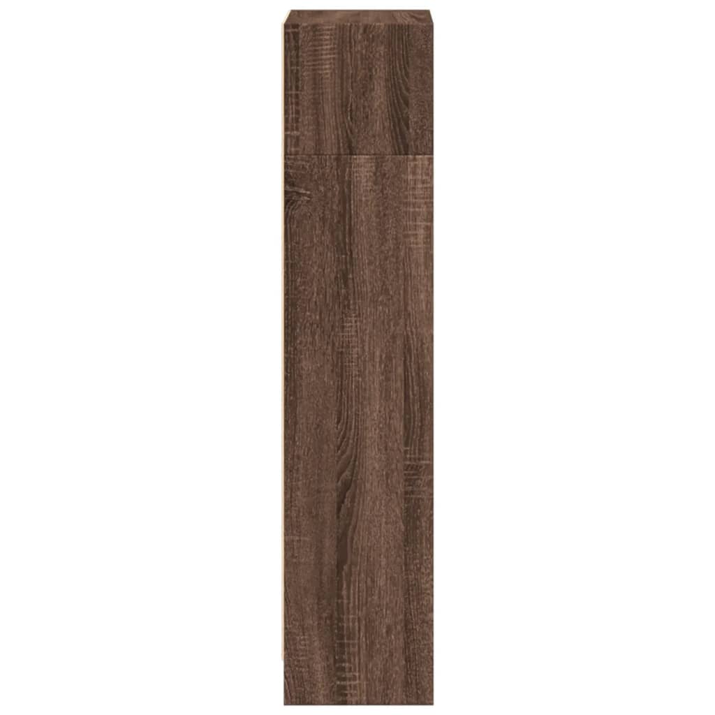 Bokhylle brun eik 40x24x109 cm konstruert tre