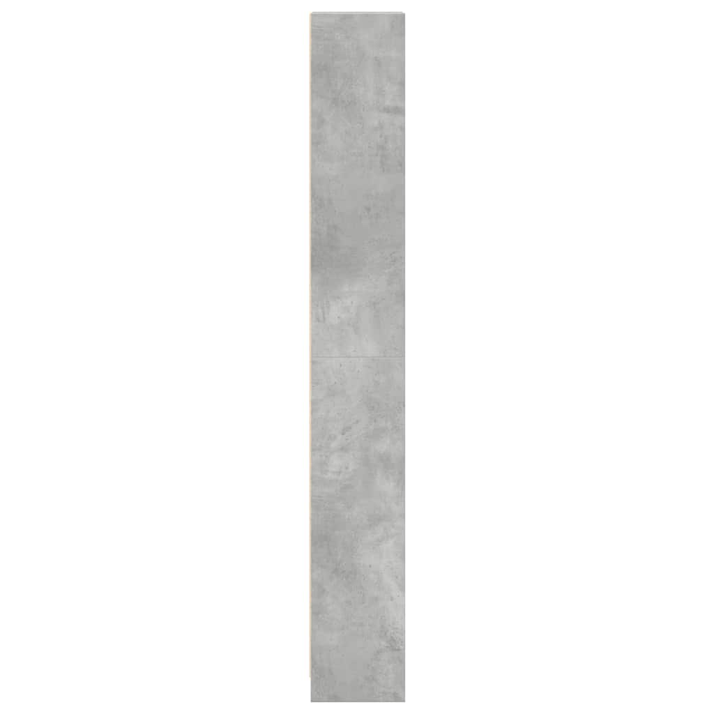 Bokhylle betonggrå 40x24x176 cm konstruert tre