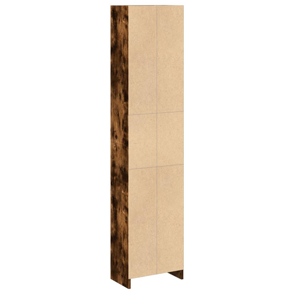Bokhylle røkt eik 40x24x176 cm konstruert tre