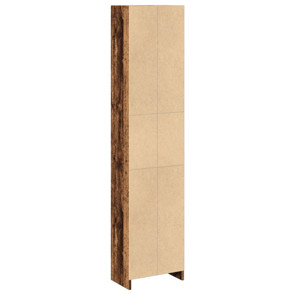 Bokhylle gammelt tre 40x24x176 cm konstruert tre