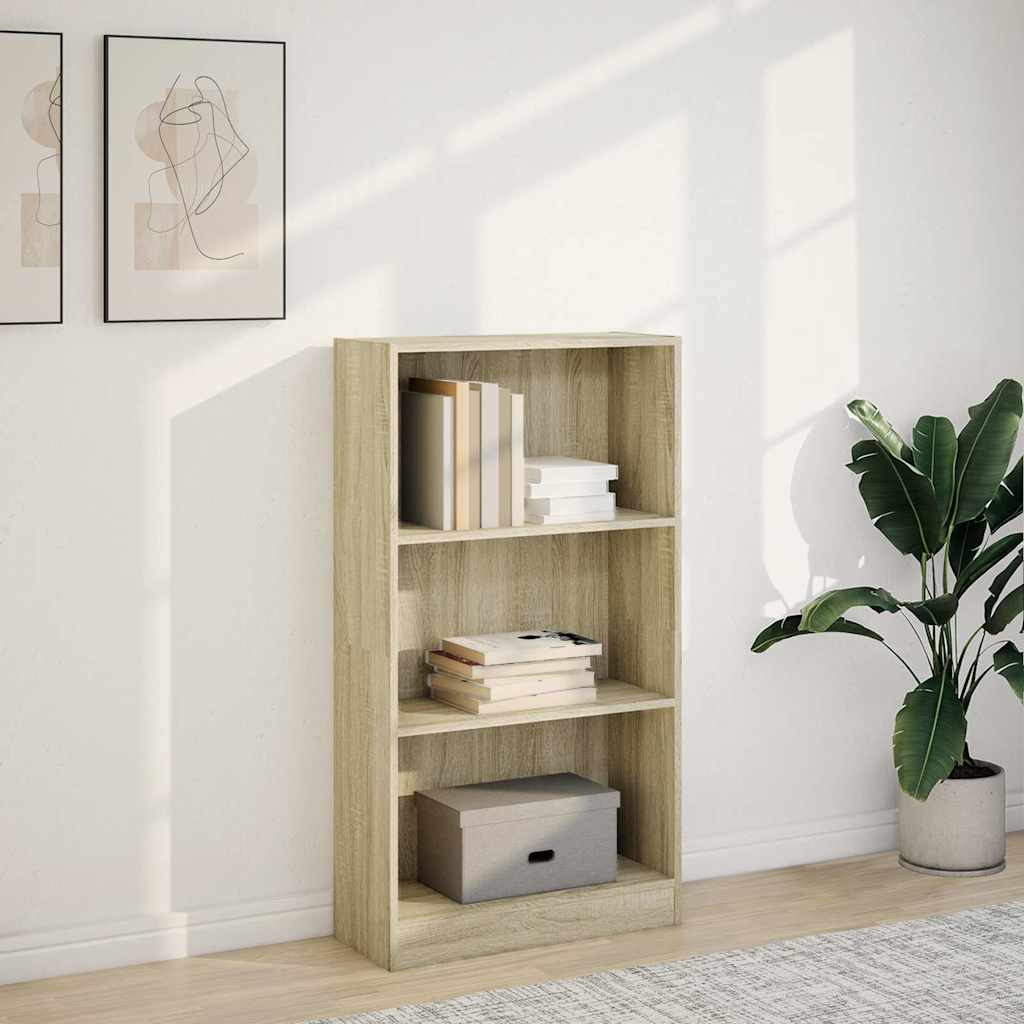 Bokhylle sonoma eik 60x24x109 cm konstruert tre