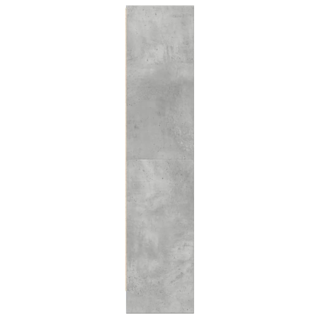 Bokhylle betonggrå 60x24x109 cm konstruert tre