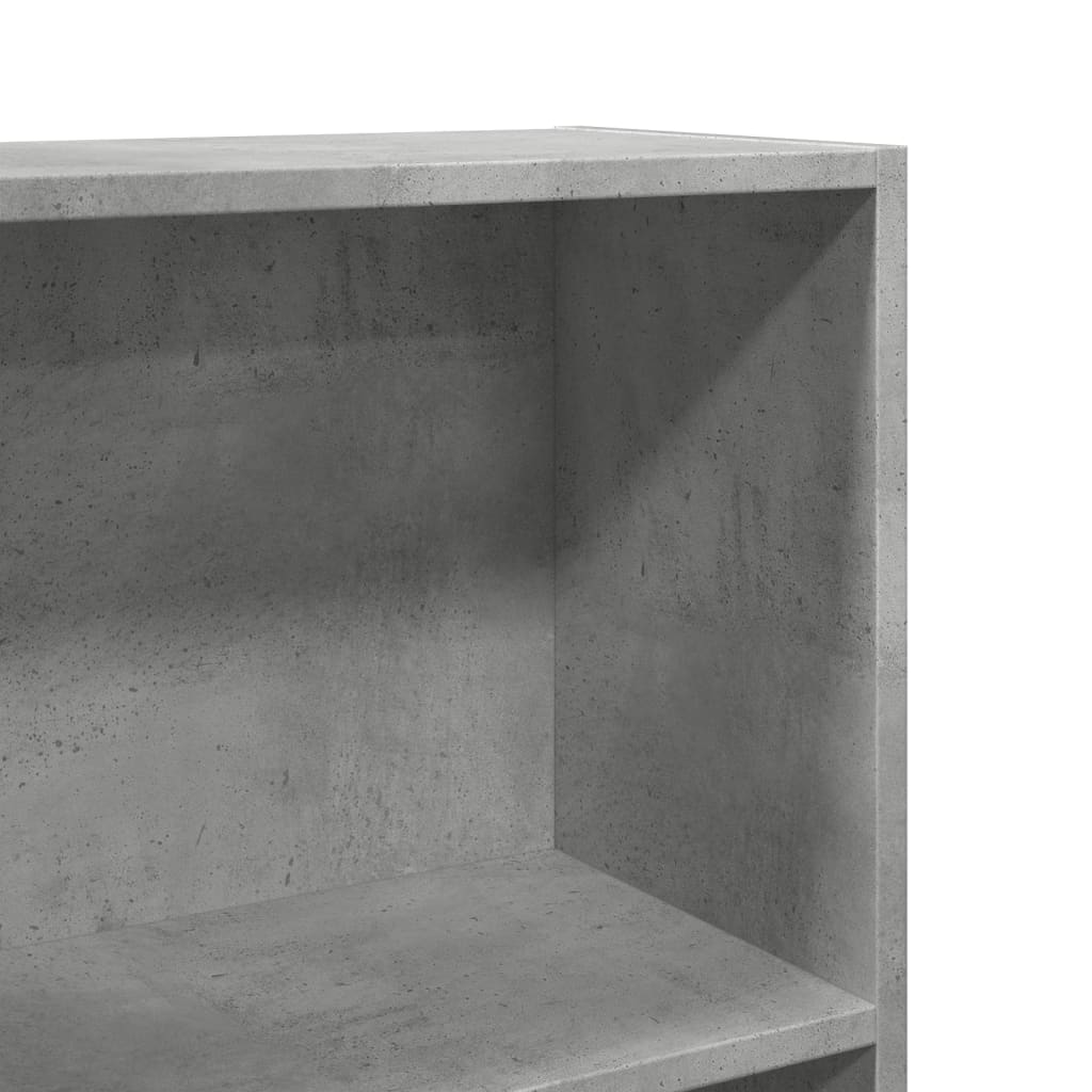 Bokhylle betonggrå 60x24x109 cm konstruert tre