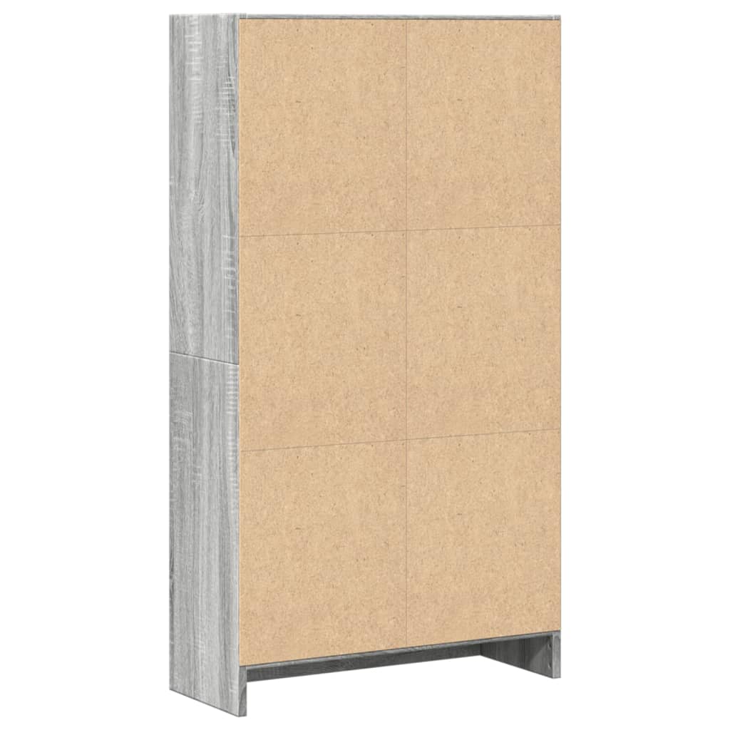Bokhylle grå sonoma 60x24x109 cm konstruert tre