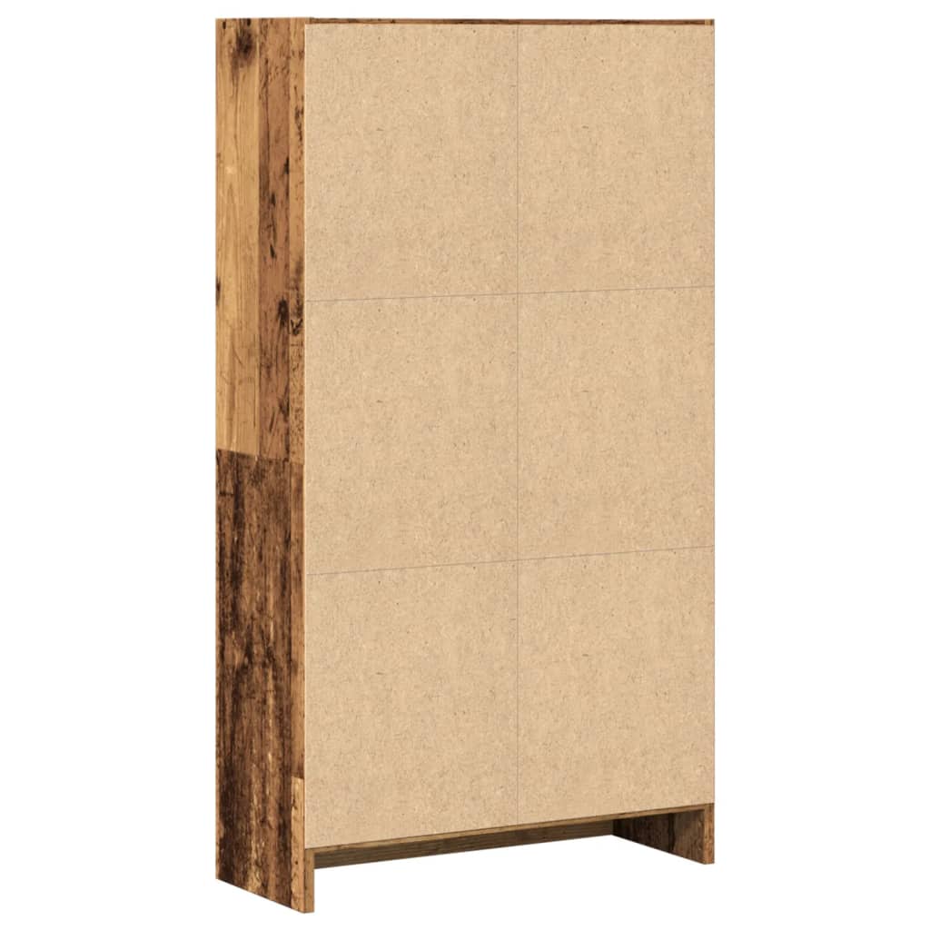 Bokhylle gammelt tre 60x24x109 cm konstruert tre