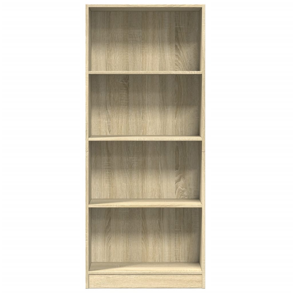 Bokhylle sonoma eik 60x24x143 cm konstruert tre