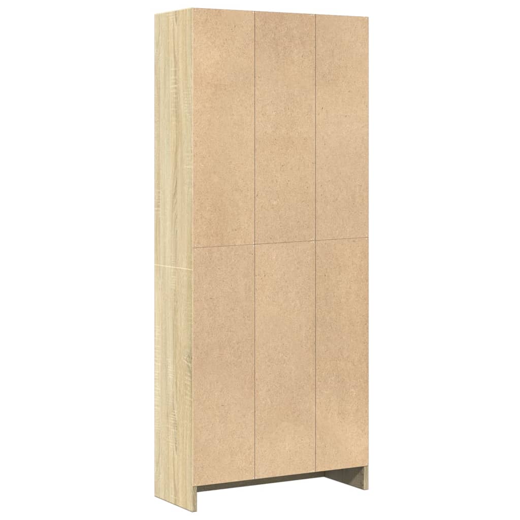 Bokhylle sonoma eik 60x24x143 cm konstruert tre