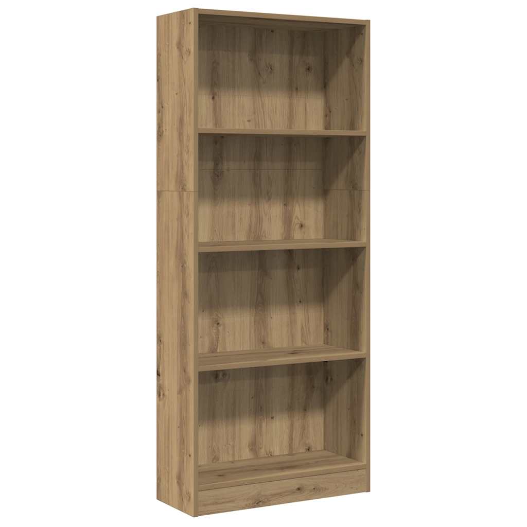 Bokhylle artisan eik 60x24x143 cm konstruert tre