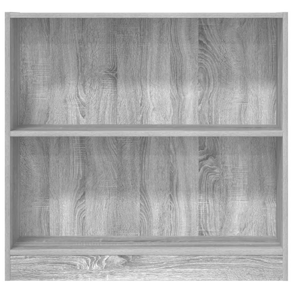 Bokhylle grå sonoma 80x24x76 cm konstruert tre